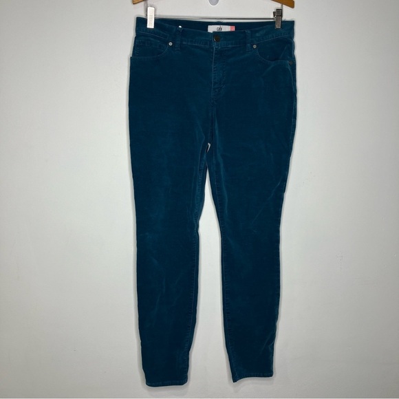 Cabi high skinny dark teal corduroy pants size 8 - Picture 2 of 7